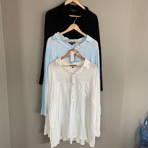 3 Super soft button down dress shirts 2 NWT